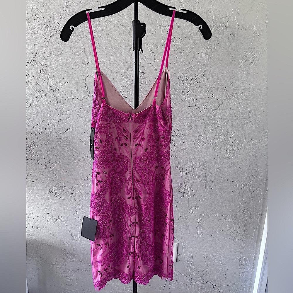 Lulu's Fuchsia Embroidered Dress - Picture 2 of 4